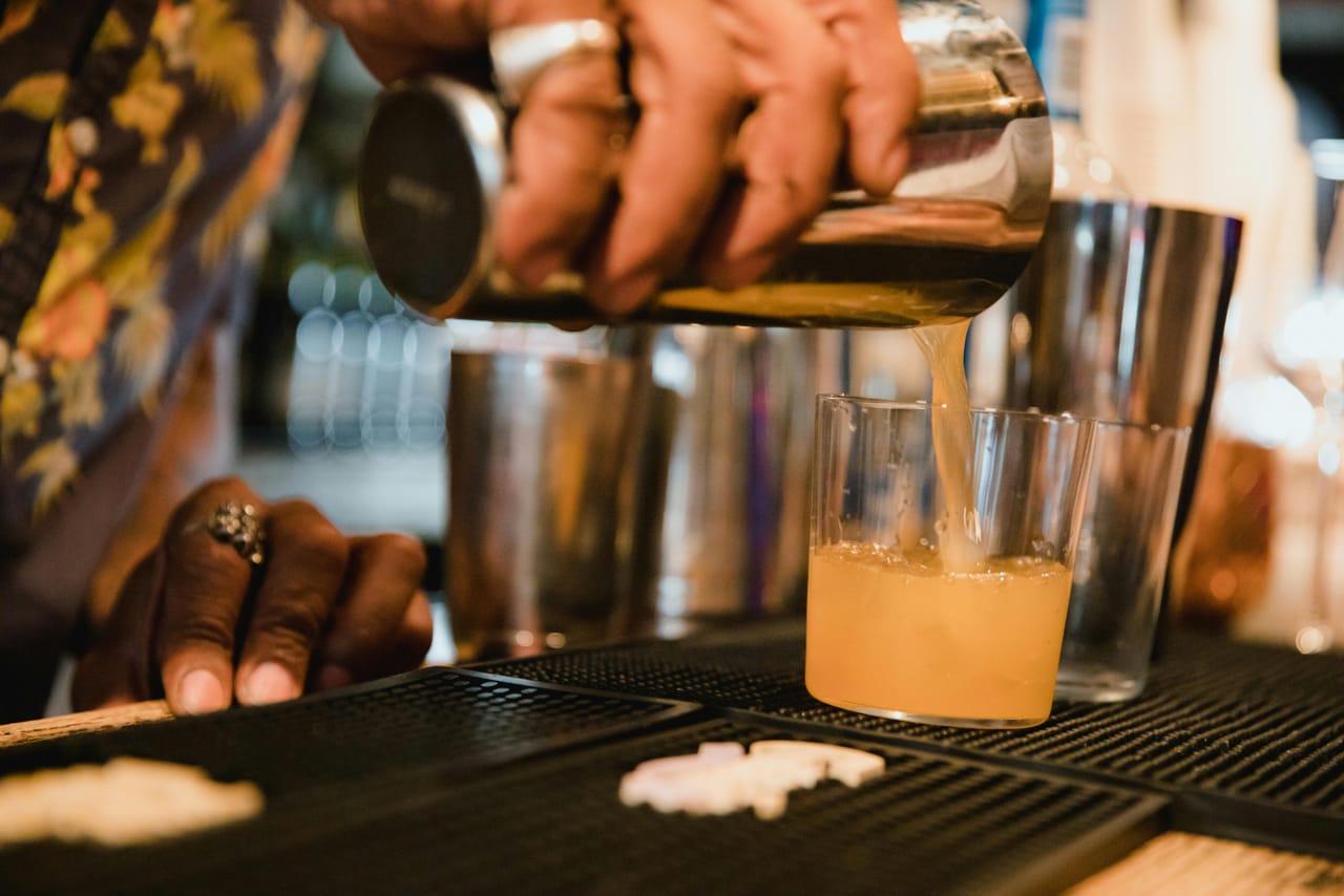 Behind the bar